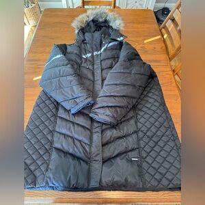 Kenneth Cole Shiny Black Puffer Coat